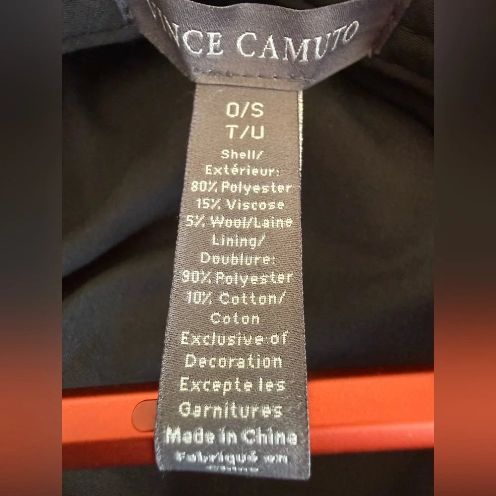 Vince Camuto Structured Houndstooth Plaid Baker Cap Newsboy Hat w/Chain Academia